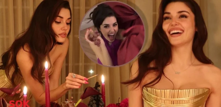 Hande Erçel 2026’ya yine üzümlerle girmiş… Masa altı ritüelini özel paylaştı